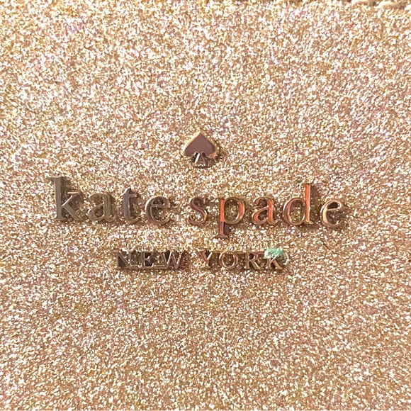 Kate Spade ♠️ Rose Gold Glitter Tinsel Satchel - Picture 3 of 5